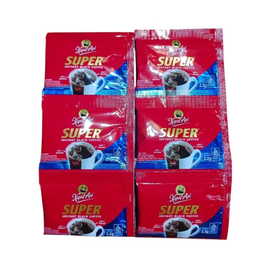[ 2 RENCENG ] Kapal Api Super Instant Black Coffee 10 pcs x 2,2 g | KAPAL API SUPER INSTANT BLACK COFFEE 10 PCS X 2,2 GRAM