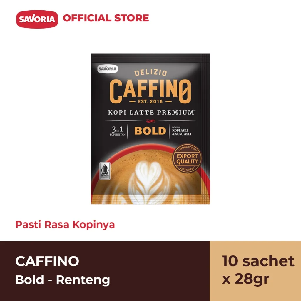 Caffino Bold Renteng - Bubuk Kopi Instan 10 Sachet x 28g