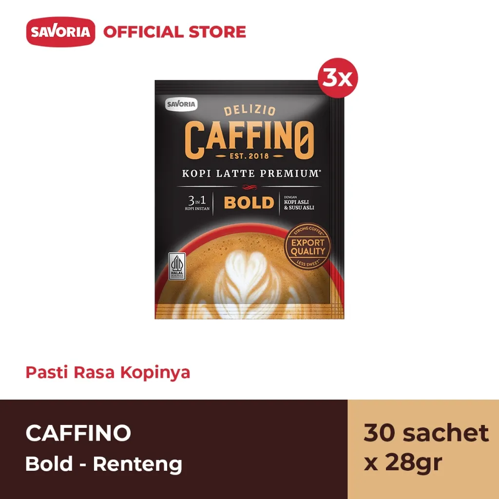 Caffino Bold Renteng - Bubuk Kopi Instan 30 Sachet x 28g