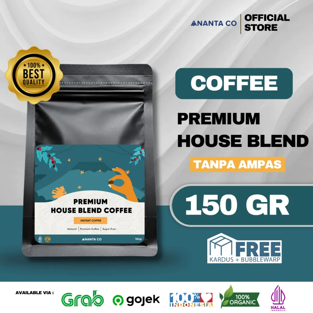Bubuk Kopi Instant Tanpa Ampas 150 Gram Ananta Co | Espresso Instant Tanpa Ampas | Instant Coffee Tanpa Ampas Ananta Co
