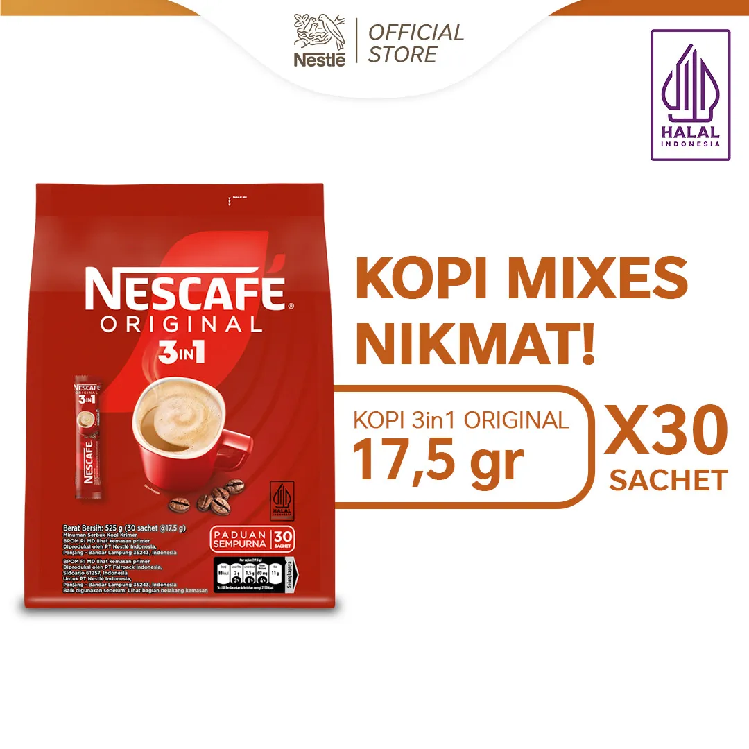 Nescafe Original 3in1 Kopi Instan 17.5gr x 30