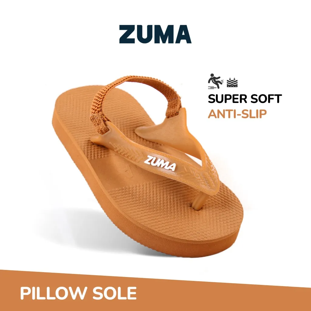 ZUMA Baby Classic Honey Ginger Sandal Anak Laki-laki Karet Tali Belakang Umur 1-4 Tahun Anti Slip
