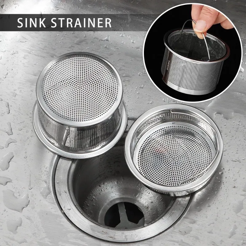 Saringan Wastafel Bahan Stainless Steel 304 Untuk Kamar Mandi /Saringan Wastafel Dapur /Saringan Saluran Air Wastafel Kamar Mandi /Stainless Steel Filter Screen /Saringan Keranjang Wastafel Pengganti Saluran Air Wastafel Saringan Bak Cuci Piring Wastafel