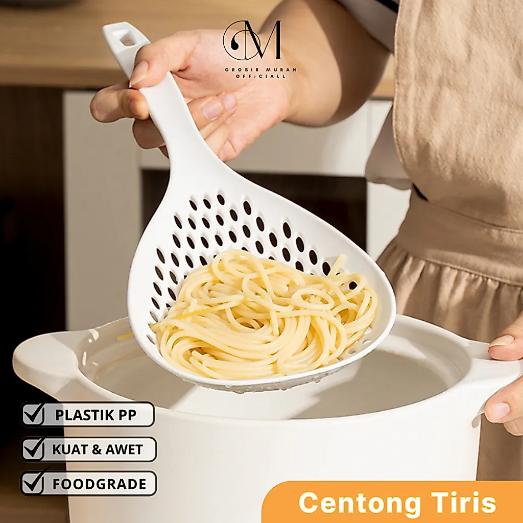 GROVE MAISON Saringan Mie Saringan Makanan Plastik Nylon Tirisan Mie Saringan Gagang Serbaguna