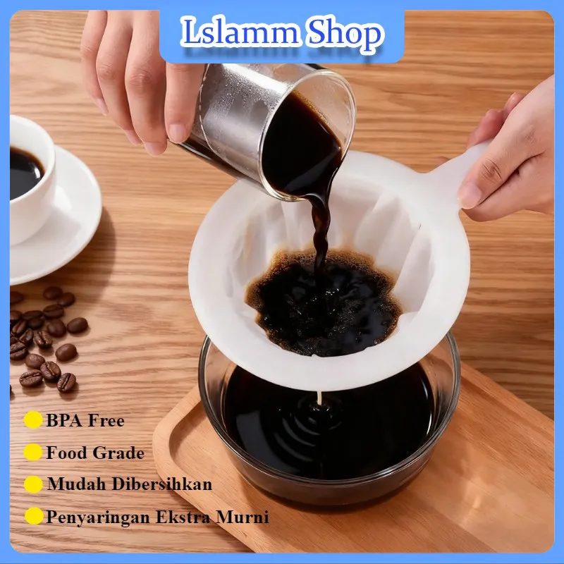 Saringan Nilon Multiguna/Tanpa Sisa untuk Kopi, Teh & Minuman, Bisa Digunakan Kembali (200/400)
