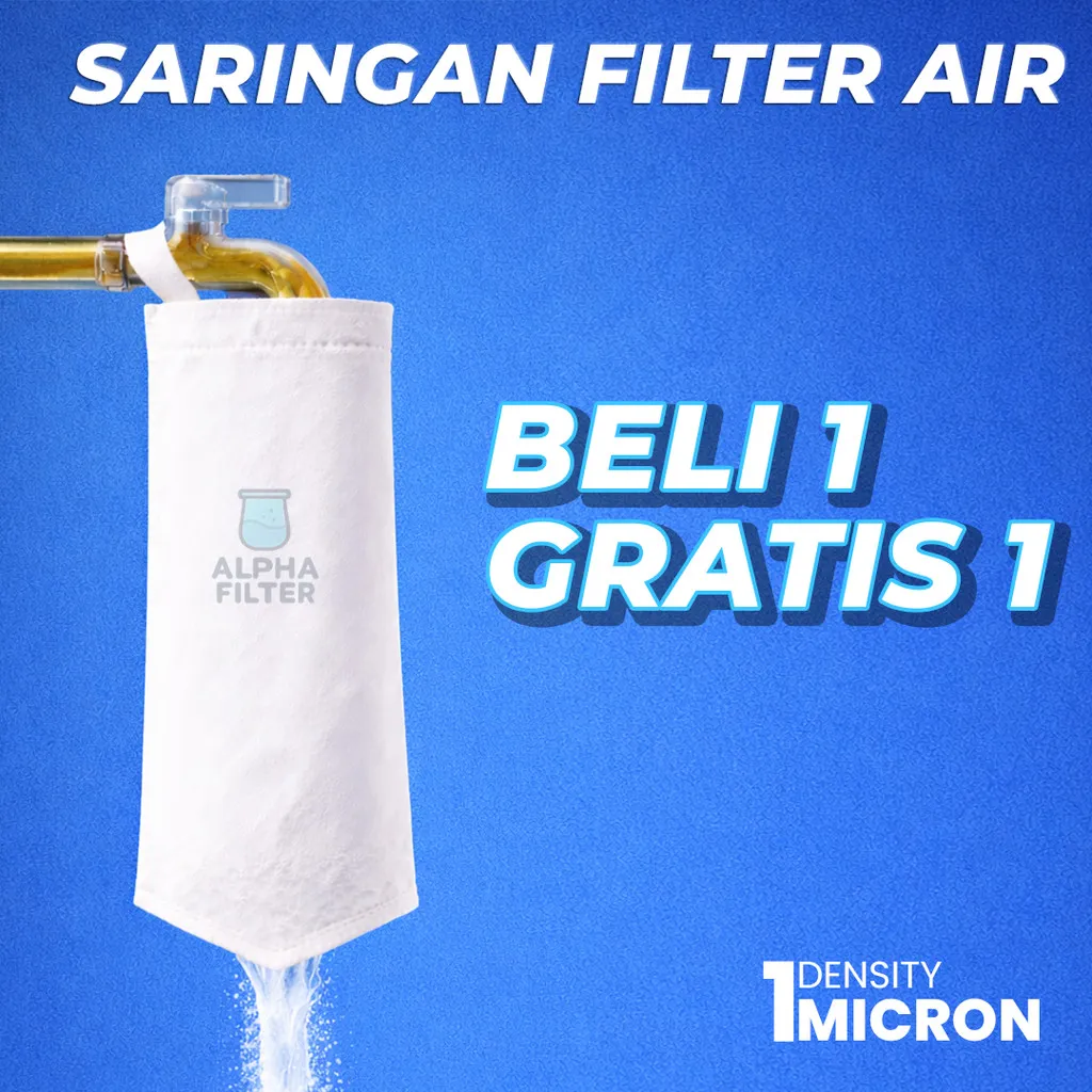 [PROMO] BELI 1 GRATIS 1 Filter Kran Penjernih Air Polyester Premium Saringan Untuk Air Kotor