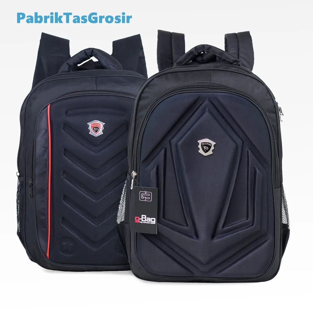Tas Polo Tas Ransel Kerja Paris Emboss Tas Hitam Keren Ransel Laptop Pria Tebal Tas Ransel Kuliah Backpack Pria Wanita Terbaru Model Emboss 3D Bahan Tebal Impor Kualitas Terbaik Kuat Awet Bonus Raincover Laptop In