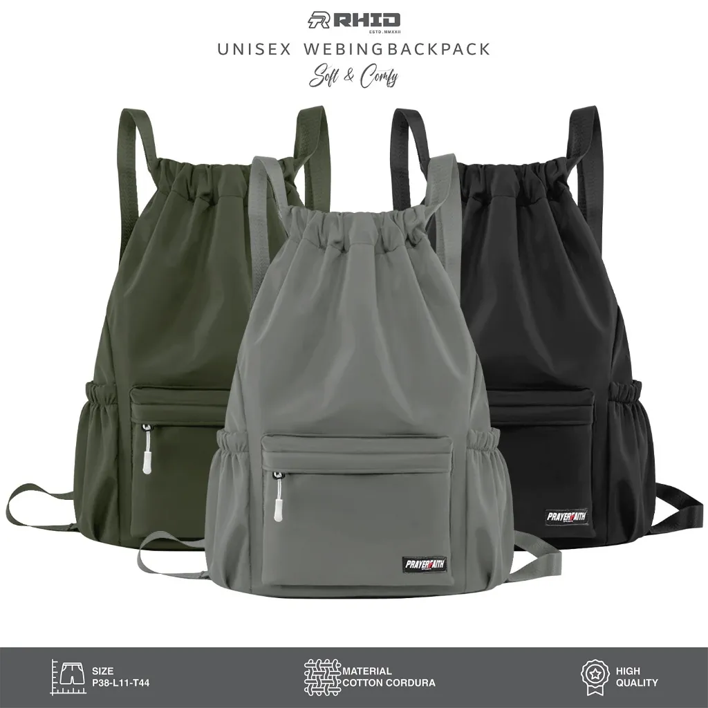 RHID - Tas Ransel Sekolah Pria Wanita Unisex Anti Air