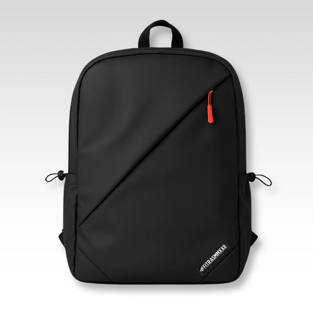 FITRAS - Tas Ransel Pria Wanita Anti Air Tas Laptop Punggung Warna Hitam