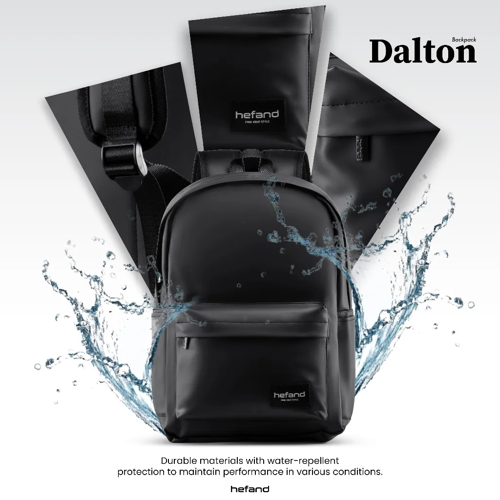 Hefand - Tas Ransel Pria Dalton Tas Sekolah Kuliah Kerja Kantor Wanita Waterproof Backpack Laptop Outdoor Anti Air