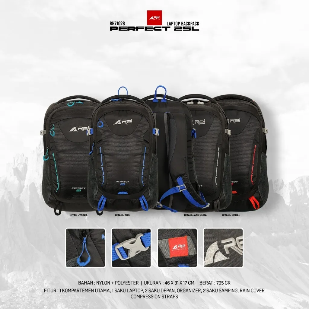 Tas Ransel Pria Perfect 25 Liter Arei Outdoorgear