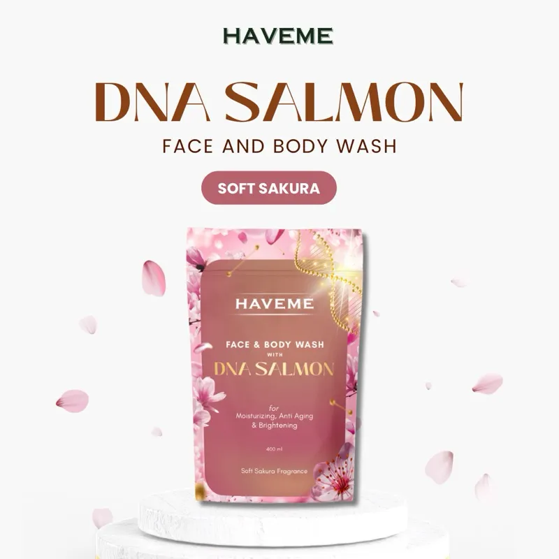 HAVEME DNA Salmon Face and Body Wash | Shower Gel | Membantu Mencerahkan Kulit dan Melembabkan kulit with DNA Salmon