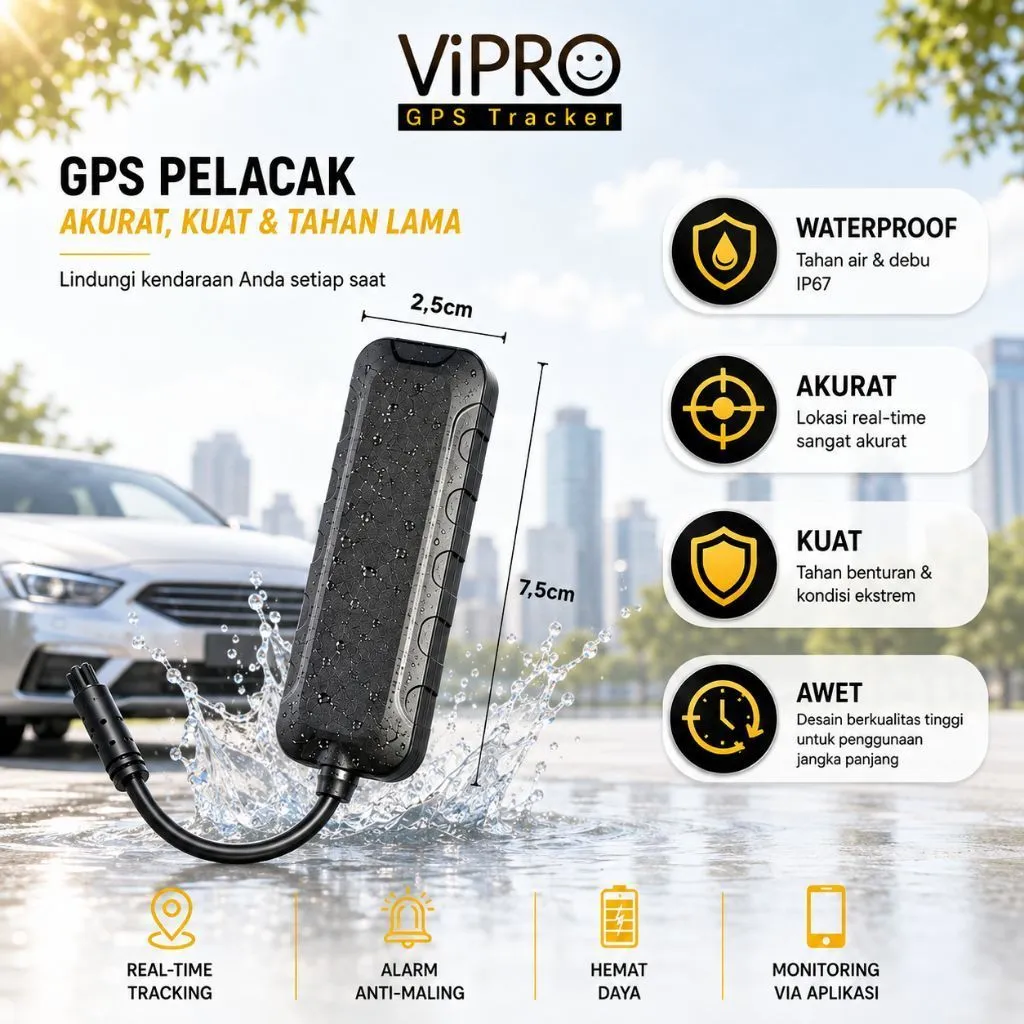 GPS Tracker Pelacak Mobil Motor Truk Bus Elf Canter Dutro WeTrack Original concox + Aplikasi & Kartu