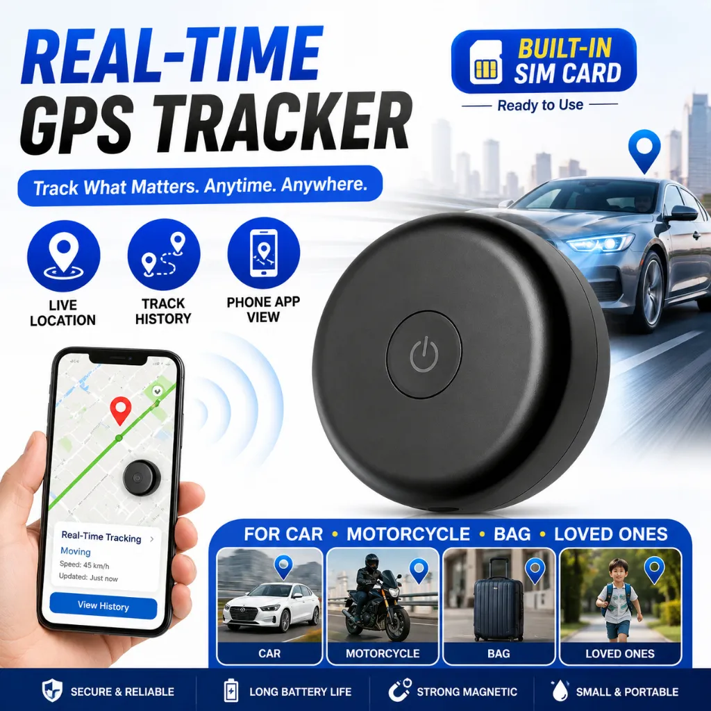 GPS Tracker Pelacak GPS Mini Anti Maling Real Time Tanpa Batas Baterai Tahan Lama Support Android iPhone
