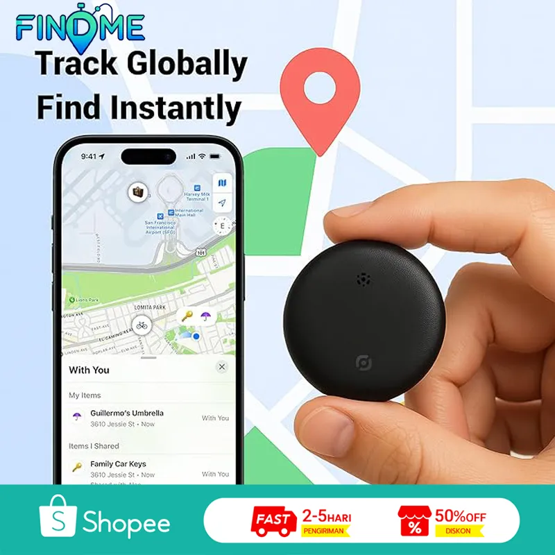 GPS Mini Pelacak Lokasi Tracker Mobil Motor Jarak Jauh Anti Maling Mini Anti Lost iOS/Android