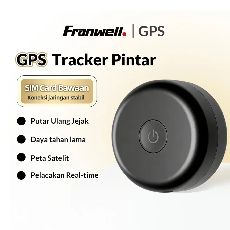 GPS Tracker Mini Anti Hilang & Anti Maling | Pelacak Real-Time Tanpa Batas | Support Android & iPhone | Baterai Tahan Lama | Cocok Motor Mobil Barang