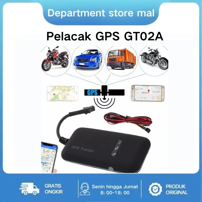 GT02A Pelacak Motor/Mobil GPS Tracker APP GPS Tracker GSM GPRS Kendaraan Pencari Lokasi Waktu Nyata Mobil Motor Anti Maling / GPS Tracker Motor