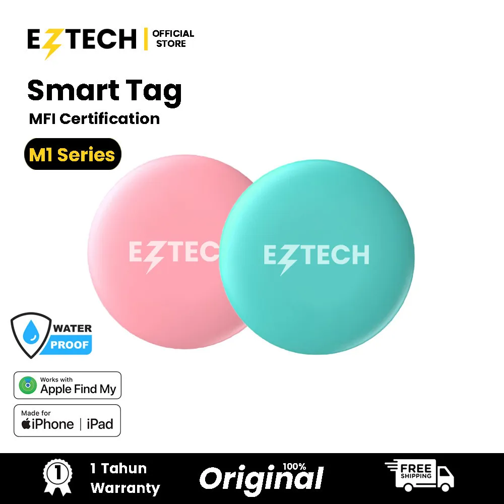 [ KHUSUS APPLE IOS ] EZTECH Official Waterproof IP65 SmartTag M1 Tracker Bluetooth iOS Support Only Air Tag  | Pelacak Lokasi GPS | Air Tag | AirTag  FInd My[ EZTECH]