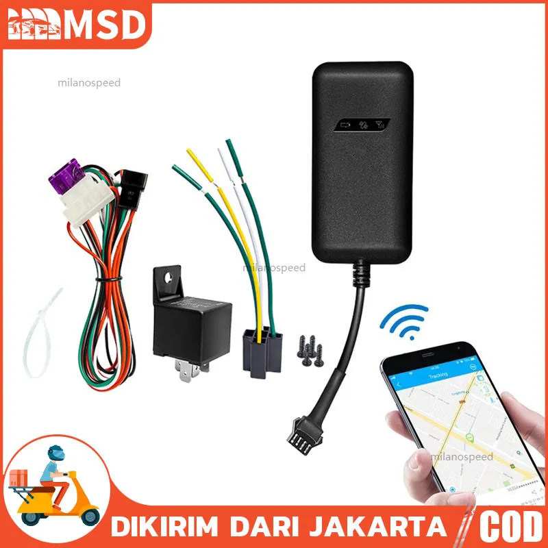 GT02A Pelacak Motor/Mobil GPS Tracker APP GPS Tracker GSM GPRS Kendaraan Pencari Lokasi Waktu Nyata Mobil Motor Anti Maling