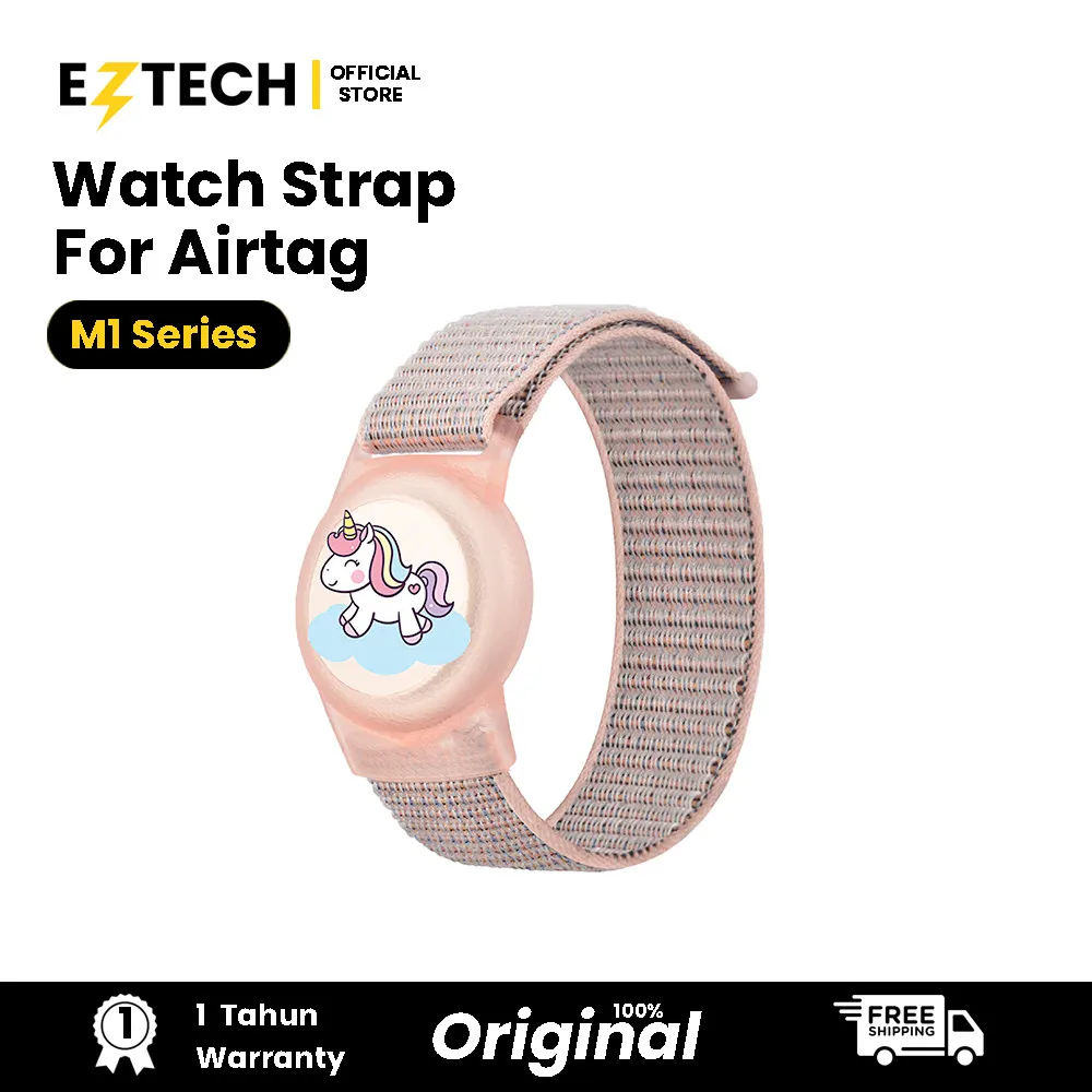 Airtag Watch Strap Nylon SmartTag Package WaterProof | Smart Tracker | Pelacak Lokasi GPS | Air Tag | AirTag FInd My EZTECH