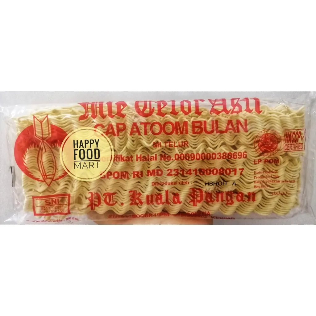 [PROMO] MIE TELOR CAP ATOOM BULAN 200G/MIE ATOM BULAN/MI KERING HALAL/MIE INSTAN MURAH/MIE TELOR ASLI/MIE TELUR