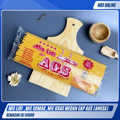 Mie Lidi AGS 500gr | Mie Gomak Khas Medan | Mie Kering Cap Angsa untuk Mie Rebus & Mie Goreng 500gr