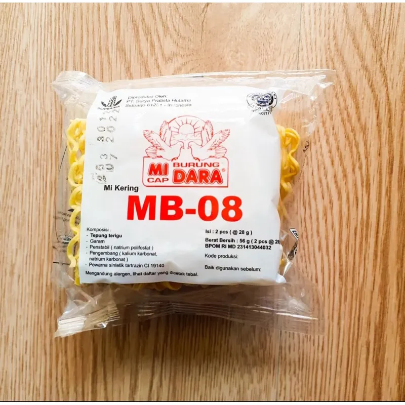 MIE KERING BURUNG DARA ATAU MIE MB-08 / MIE BURUNG DARA
