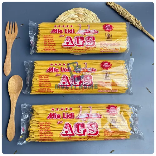 Mie Lidi AGS 500gr | Mie Kering Cap Angsa untuk Mie Rebus & Mie Goreng 500gr | Mie Gomak Khas Medan
