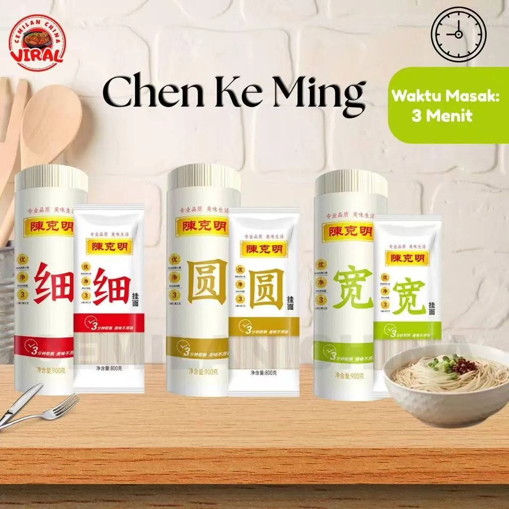 CHENKEMING/ mie lidi klasik/ mie lidi/ guamian/ mie kering/ chen ke ming/ mie sua/misua/mian xian/ 800g/900g