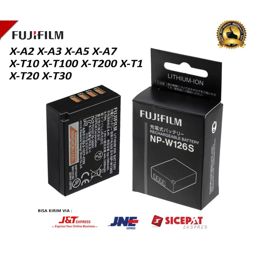 Battery For Fujifilm Kamera Np-W126s / W126 (S) Batrei Xt-10 Xt-20 Batre Fuji Film Xa2 Xa3 Xa5 Xm1 Baterai Hs55 Hs35 Xa7 Xa20 Batrei Xe1 Xe2 W126s Xt30 Batrai Xh1 H1 Xt Batere 100 Xt 200