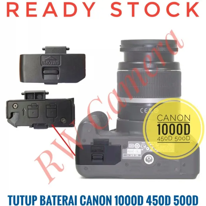 Tutup Baterai Canon 1000D 450D 500D Door Battery Batre Batere Baterei Lid Batery 1000 450 500 D