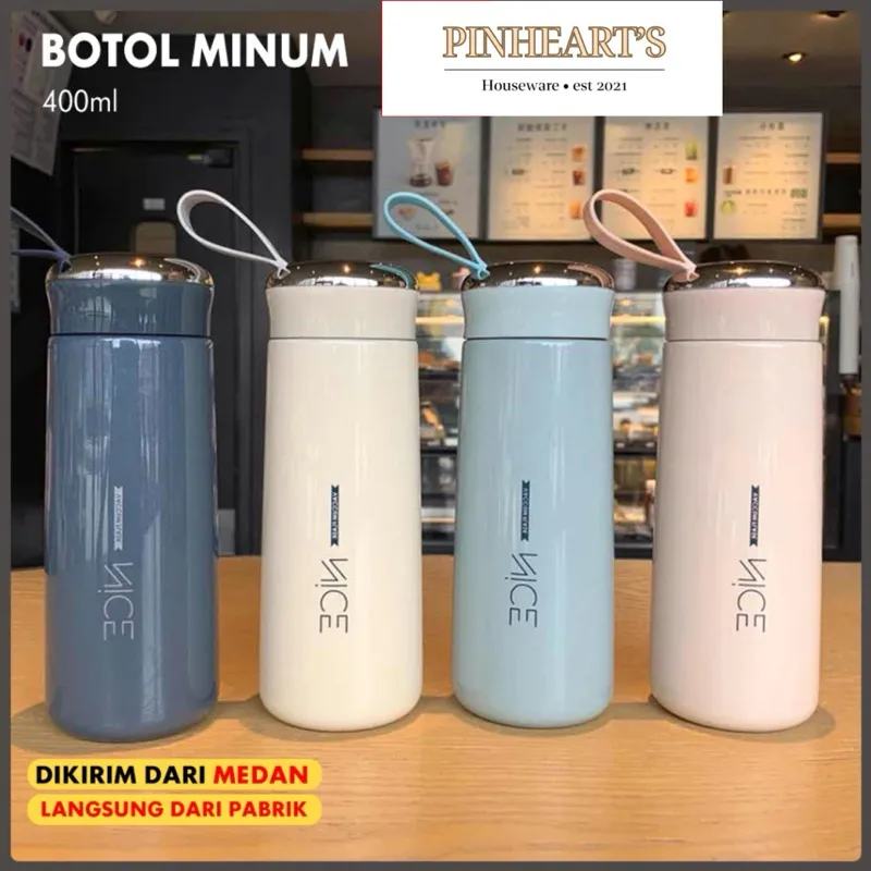BOTOL MINUM NICE / BOTOL MINUM ANAK NICE / BOTOL TUMBLER NICE / BOTOL AIR NICE 400ml BPA FREE | BOTOL AIR MINUM LUCU AESTHETIC
