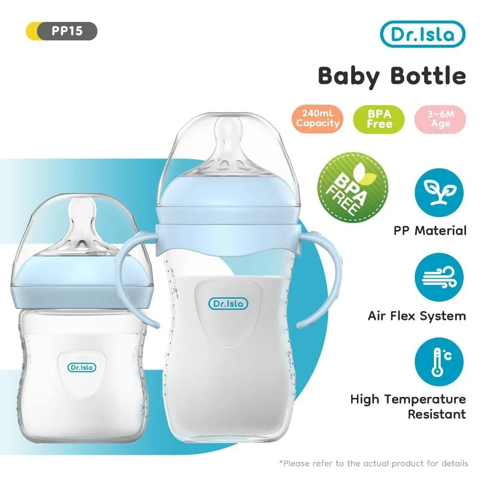 DR.ISLA Dot Bayi Botol Susu 330Ml 150Ml Botol susu bayi newborn BPA Free  Botol Minum Bayi PP Botol Minum Anak PP15 PP24 PP33
