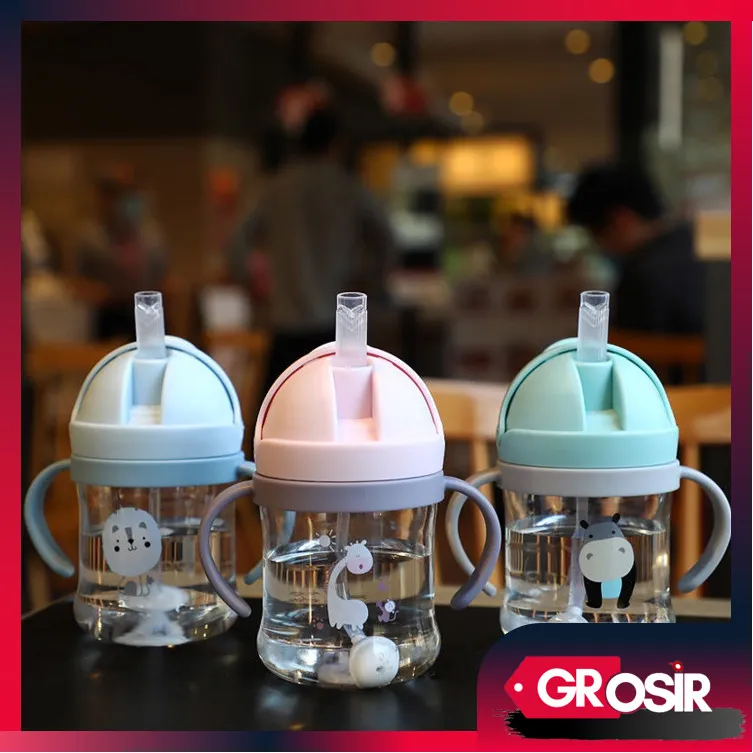 Grosir - Bo5598 Botol Minum Anak / Gelas Anak Balita Training Cup Dengan Pegangan Tangan / Botol Minum Bayi Botol Minum Bayi / Botol Minum Balita