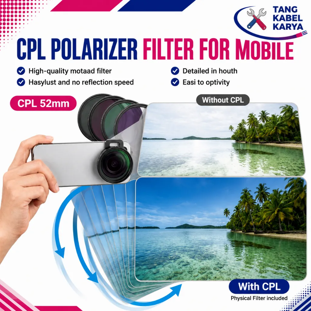 CPL Polarizer Filter Circular 52mm MagSafe Smartphone Camera Portable Anti Refleksi Cahaya Lensa HP