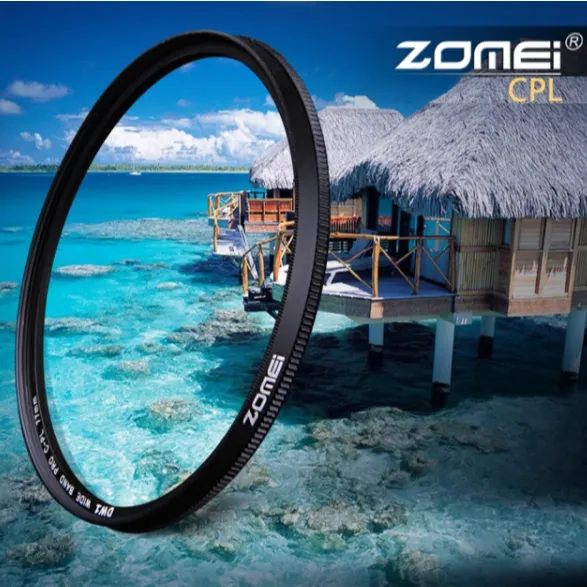 Zomei Camera Lens Filter CPL 62mm 62 mm Circular Polarizing Kamera Filter Accesories Aksesoris Circular Polarizer HD Glass Pro Optical Black Almite Frame C-PL DW1 Wide Band Pro | SKU 1.036.0051