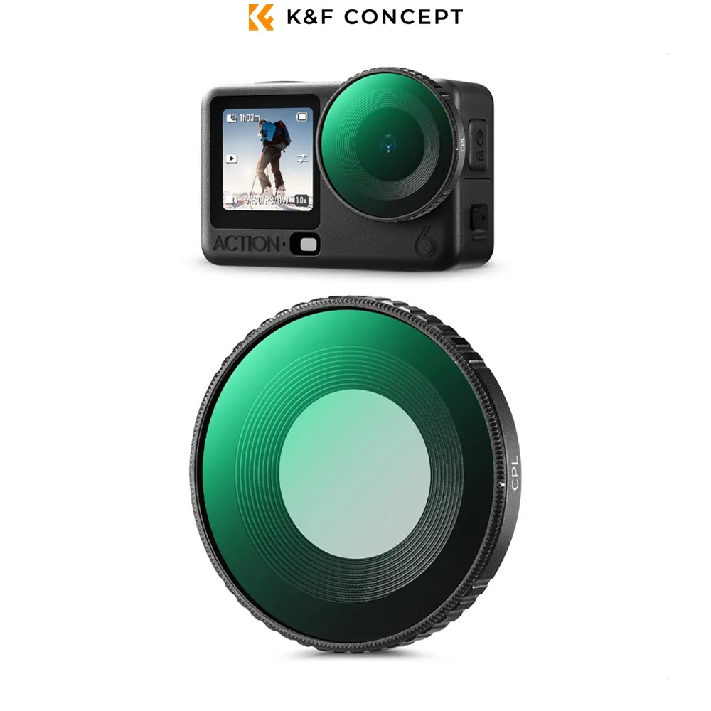 K&F Concept CPL Filter for DJI Osmo Action 6 Polarizer Filter HD Optical Glass