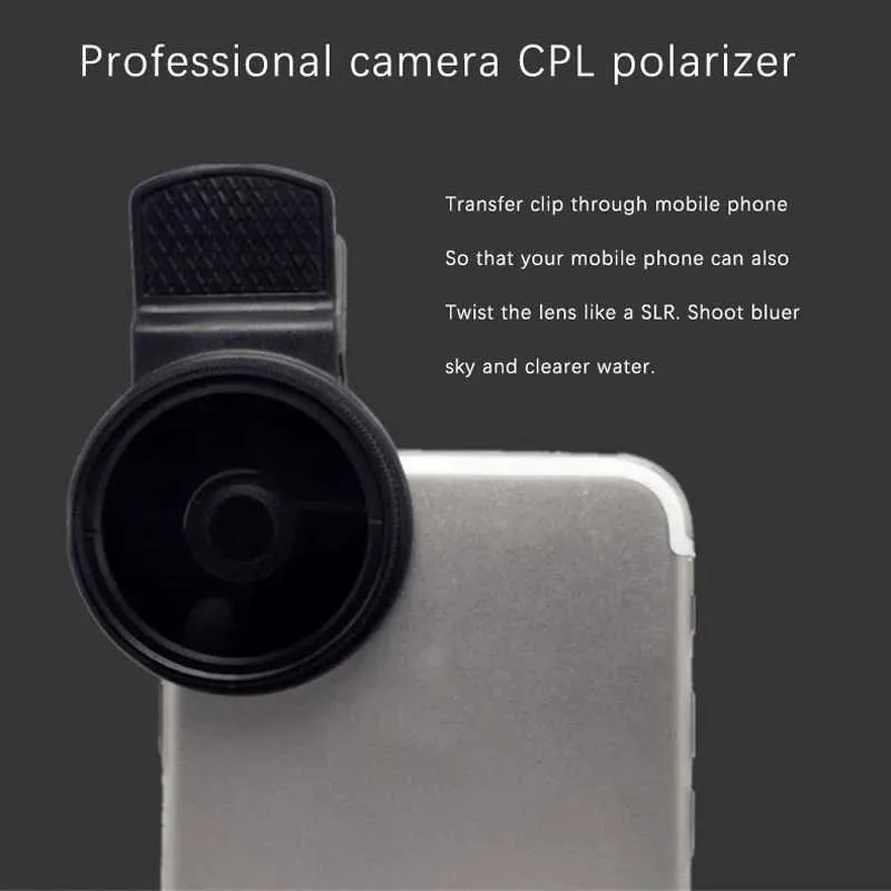 [AURORA] ESHALA Klip Lensa Filter Kamera Smartphone CPL Polarizer 37mm - EZ-27