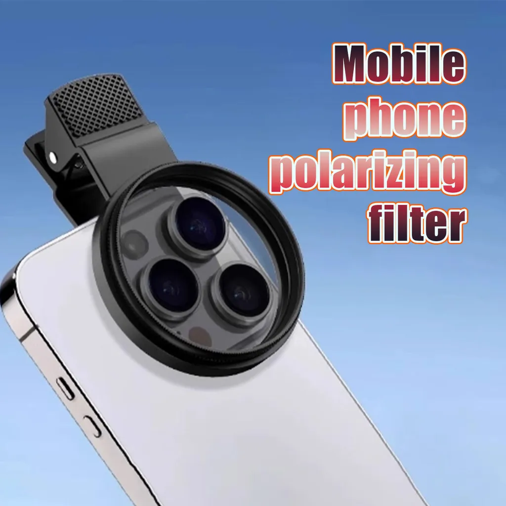 Filter Polarizer 52mm, Filter CPL untuk Lensa Kamera Ponsel Pintar iPhone dan Android