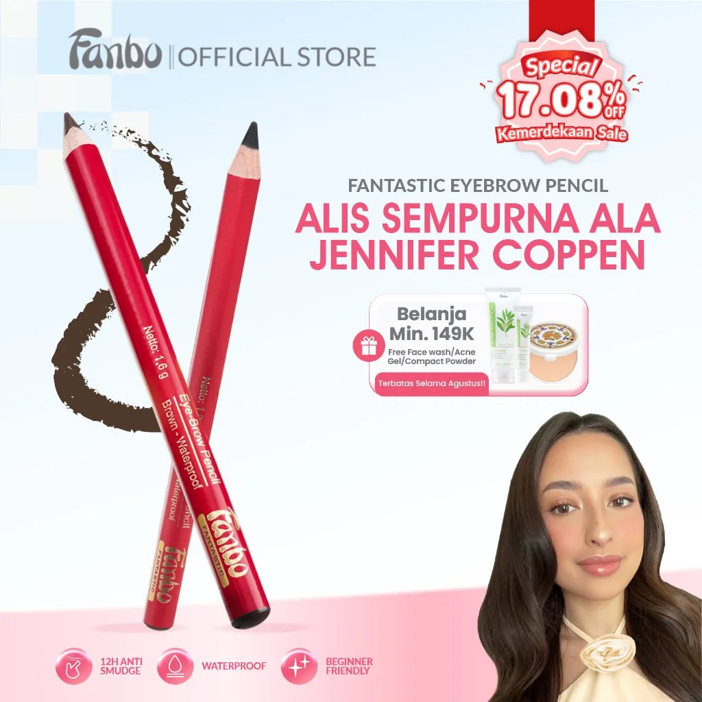 [PENSIL ALIS JENNIFER COPPEN] Fanbo Fantastic Eyebrow Pencil - Waterproof 12 Jam Non Smudge Pensil Alis Natural Tahan Lama Andalan Make Up Artist MUA