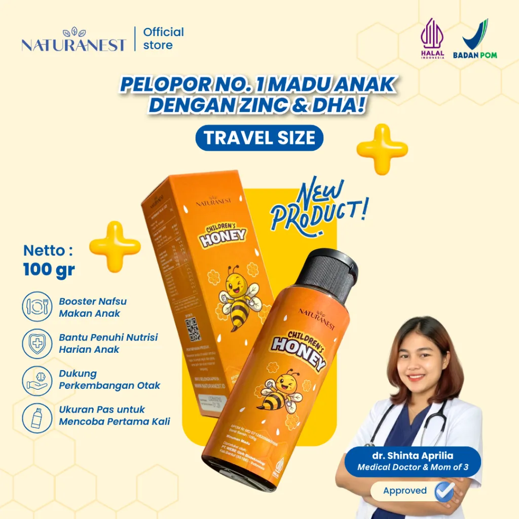 [Travel Size] Naturanest Children's Honey 100gr Madu Zinc dan DHA