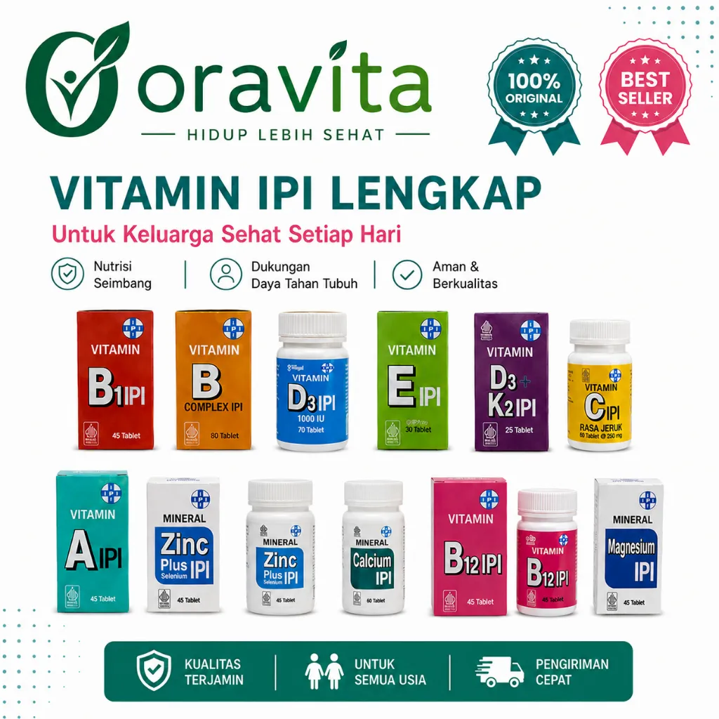 IPI Vitamin  A / B complex/ Calcium/ b12 / C ipi/ D3 1000iu/ D3+k2/ E/  Zinc/ Magnesium