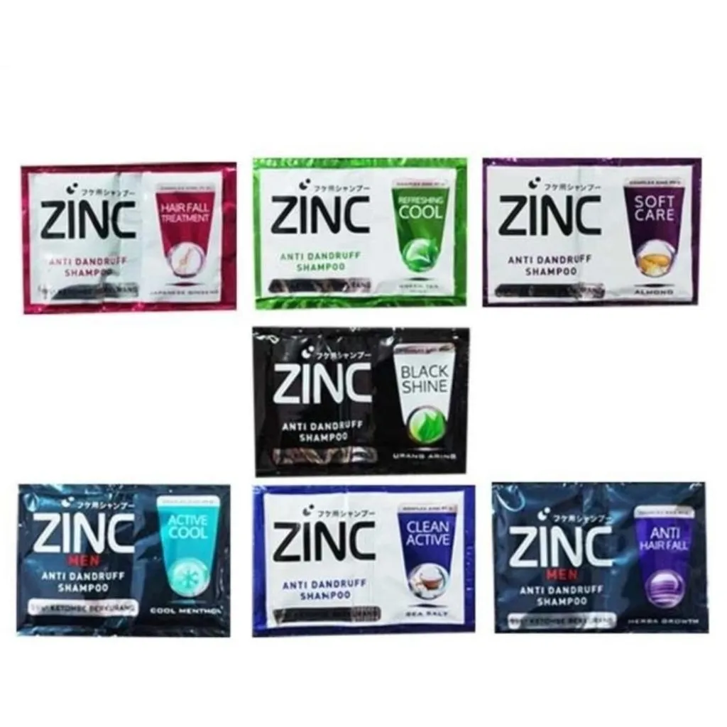 [12PCS] Shampoo Zinc 10 ml isi 1/2 renceng / 12 biji Shampoo Zinc setengah Renceng Renteng Sachet