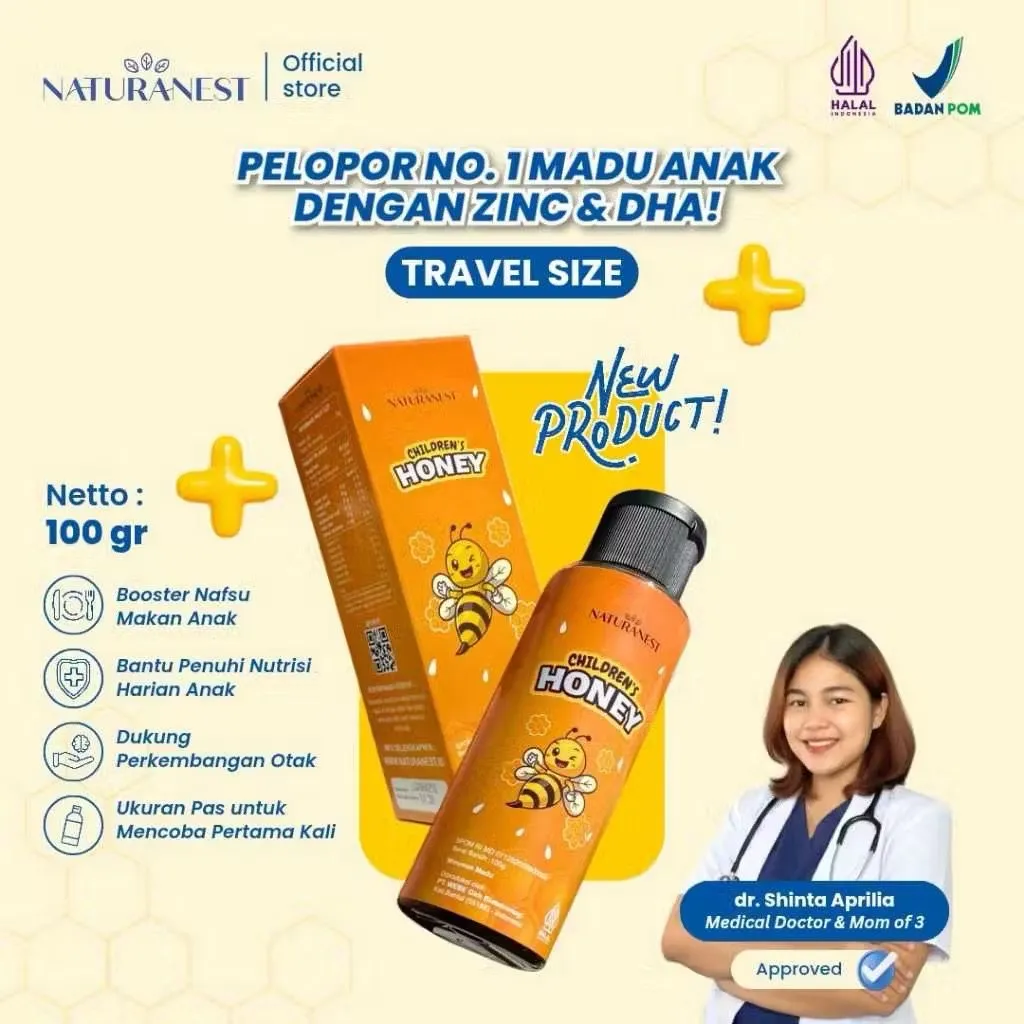 [Travel Size] Naturanest Children's Honey 100gr Madu Zinc dan DHA