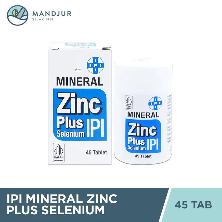 IPI Mineral Zinc Plus Selenium 45 Tablet - Suplemen Zinc dan Selenium