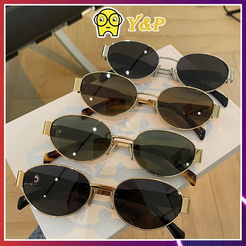 Kacamata hitam oval kacamata hitam wanita gaya baru kacamata hitam retro