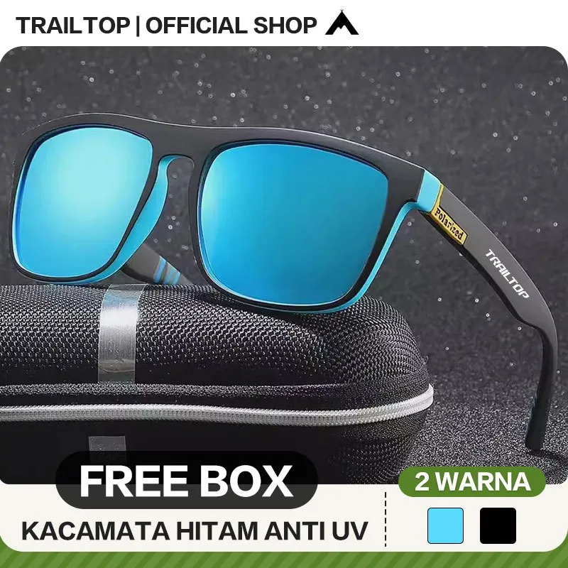 TrailTop Kacamata Hitam Polarized Pria Wanita Anti UV400 Lensa HD Sunglasses Untuk Berkendara