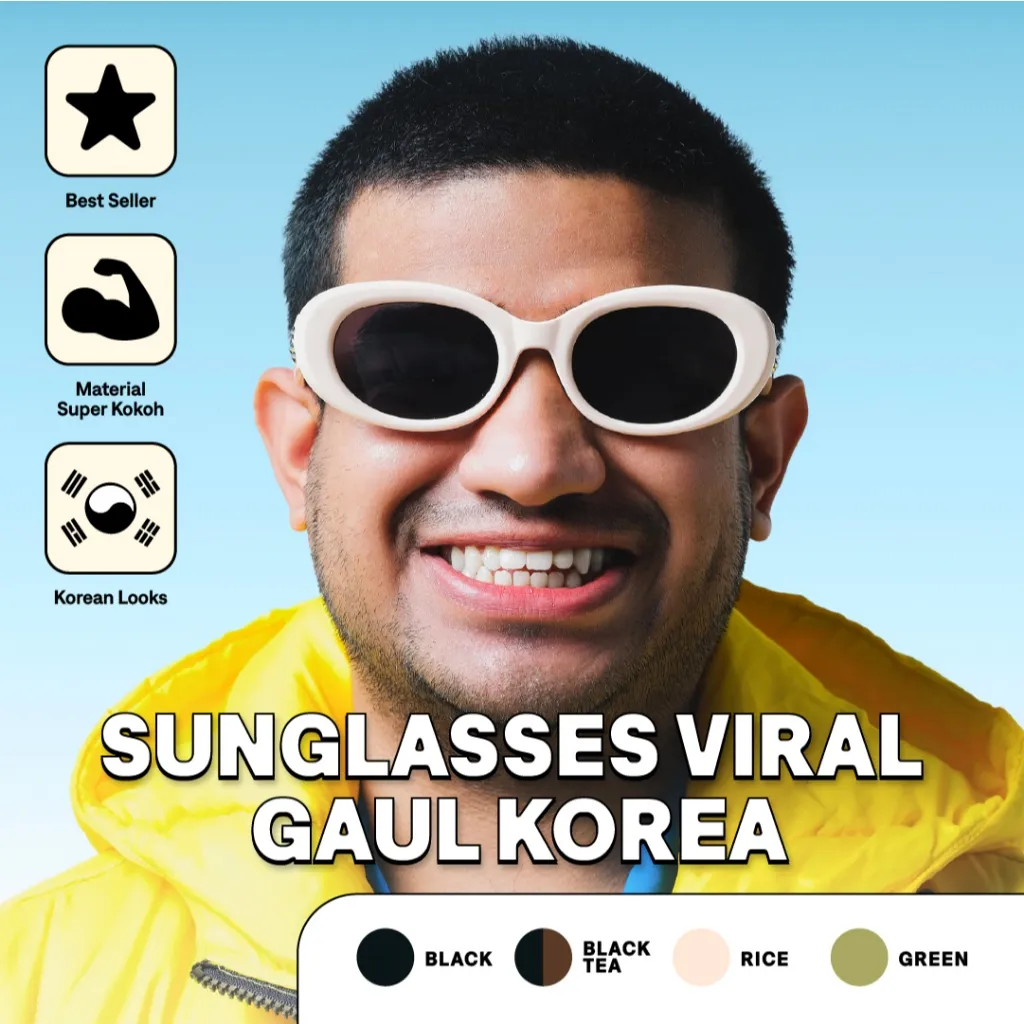 Peep Eyewear - Jennie Sunglasses | Kacamata Hitam Frame Oval Unisex (Minus/Plus/Silinder)