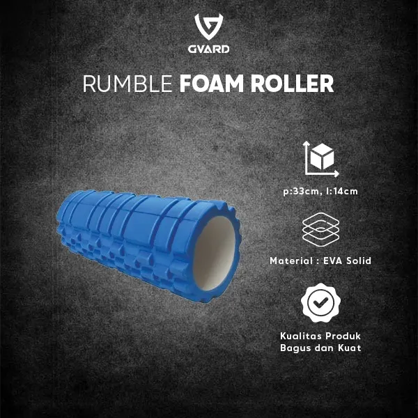 GVARd Rumble Roller Foam Yoga Pilates Roller Foam Exercise Roller Duri Pijat Tubuh