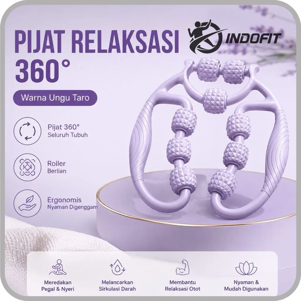 INDOFIT Alat Pijat Roller 9 roda putaran | Alat Pijat | Alat pijat betis | Alat pijat kaki | Roller Pijat | Roller pelemas otot betis | Alat pijat kaki | Alat Massage | Alat Pijat Manual | Alat Piiat 9 Roda Manual Roller Relaksasi Pegal